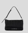 Karl Lagerfeld K/weave Grosse Schultertasche In Black