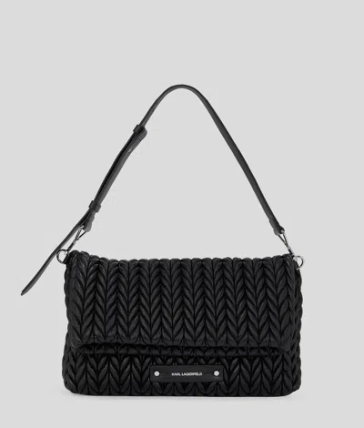 Karl Lagerfeld K/weave Grosse Schultertasche In Black
