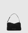 Karl Lagerfeld K/weave Medium Shoulder Bag In Black