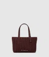 Karl Lagerfeld K/weave Medium Tote Bag In Burgundy