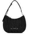 Karl Lagerfeld K/weave Quilted Shoulder Bag In Black