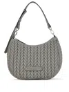 Karl Lagerfeld Weave Hobo In Gray