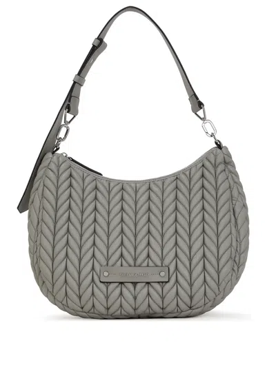 Karl Lagerfeld K/weave Quilted Shoulder Bag In Grey