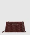 Karl Lagerfeld K/weave Wallet On Chain In Burgundy