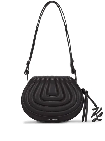 Karl Lagerfeld K/wellen Cross Body Bag In Black