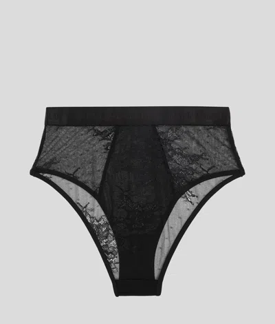 Karl Lagerfeld Lace Culottes In Black