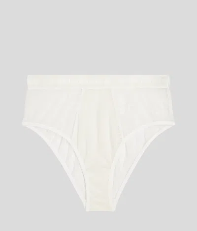 Karl Lagerfeld Lace Culottes In Neutral