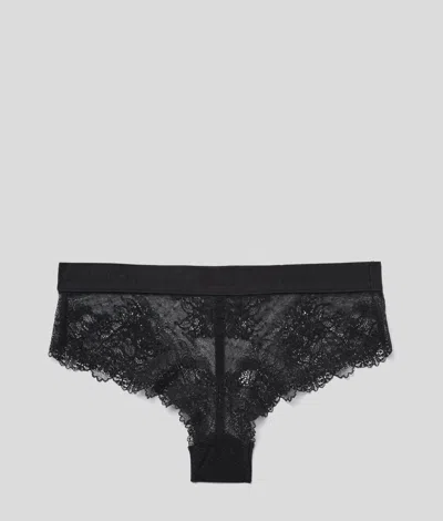 Karl Lagerfeld Lace Hipster Briefs In Black