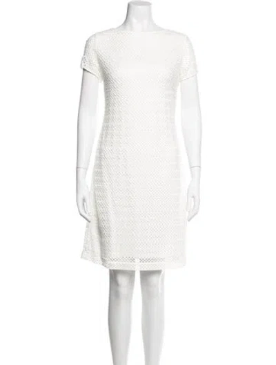 Pre-owned Karl Lagerfeld Lace Pattern Mini Dress W/ Tags In Neutral
