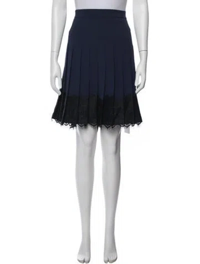Pre-owned Karl Lagerfeld Lace Pattern Mini Skirt In Blue