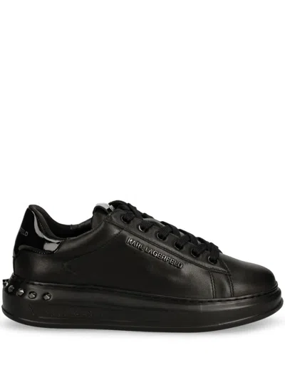 Karl Lagerfeld Laced Sneakers In Black
