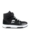 Karl Lagerfeld Laced Sneakers In Black
