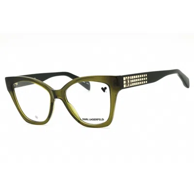 Karl Lagerfeld Ladies Beige Cat Eye Eyeglass Frames Kl6150 In Green