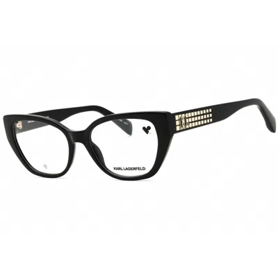Karl Lagerfeld Ladies Black Cat Eye Eyeglass Frames Kl6151
