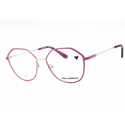 Karl Lagerfeld Ladies Black Round Eyeglass Frames Kl346 In Purple