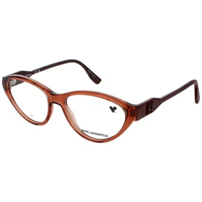 Karl Lagerfeld Ladies Pink Rectangular Eyeglass Frames Kl6109
