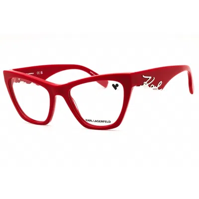 Karl Lagerfeld Ladies Red Cat Eye Eyeglass Frames Kl6171n