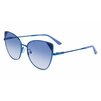 Karl Lagerfeld Metal Women's Sunglasses In Blue