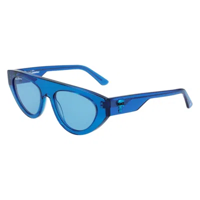 Karl Lagerfeld Ladies' Sunglasses  Kl6043s-424  52 Mm Gbby2 In Blue