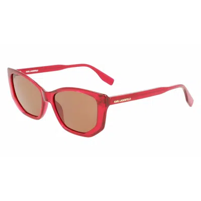 Karl Lagerfeld Ladies' Sunglasses  Kl6071s-628  54 Mm Gbby2 In Red