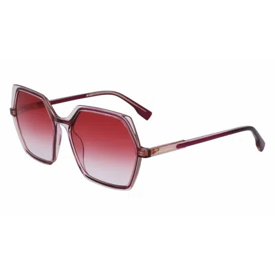 Karl Lagerfeld Ladies' Sunglasses  Kl6083s-626  56 Mm Gbby2 In Red