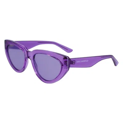 Karl Lagerfeld Injected Women's Sunglasses In Purple