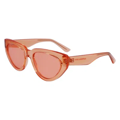 Karl Lagerfeld Ladies' Sunglasses  Kl6100s-800  54 Mm Gbby2 In Orange