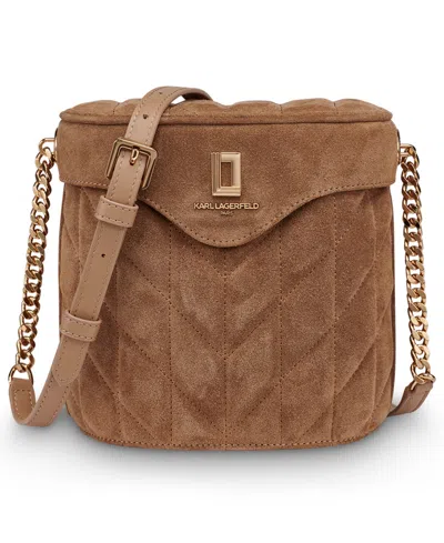 Karl Lagerfeld Lafayette Crossbody Bag In Brown