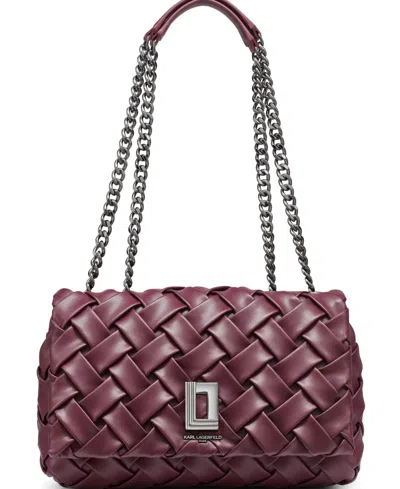 Karl Lagerfeld Lafayette Leather Shoulder Bag