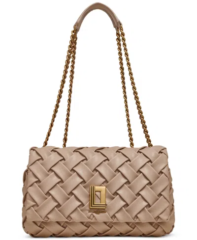 Karl Lagerfeld Lafayette Leather Shoulder Bag In Otml Bskt