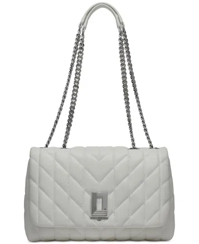 Karl Lagerfeld Lafayette Medium Leather Shoulder Bag In Multi