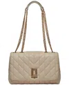 Karl Lagerfeld Lafayette Small Leather Shoulder Bag In Brie