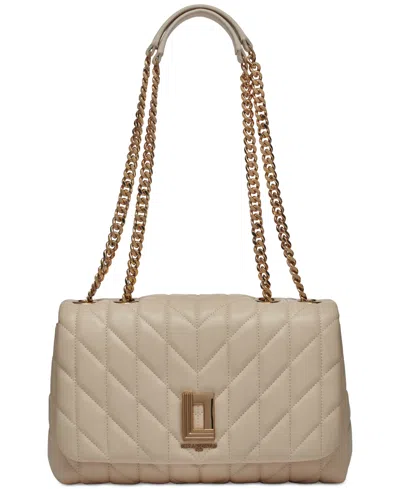 Karl Lagerfeld Lafayette Small Leather Shoulder Bag In Brie