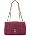 Karl Lagerfeld Lafayette Small Leather Shoulder Bag In Burgundy