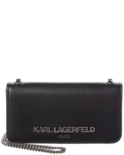 Karl Lagerfeld Lafayette Wallet On Chain In Black