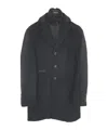 Karl Lagerfeld Lapel Long-sleeved Coat In Black