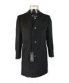 Karl Lagerfeld Lapel Long-sleeved Coat In Black