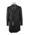 Karl Lagerfeld Lapel Long-sleeved Coat In Black