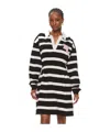 Karl Lagerfeld Lapel Long-sleeved Dress In Black