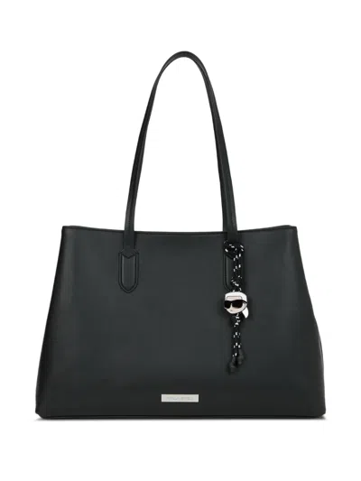 Karl Lagerfeld Large Ikon Tote Bag In Black