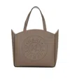 Karl Lagerfeld Large K/circle Perforated-design Tote Bag In Brown