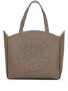 Karl Lagerfeld Large K/circle Perforated-design Tote Bag In Grey