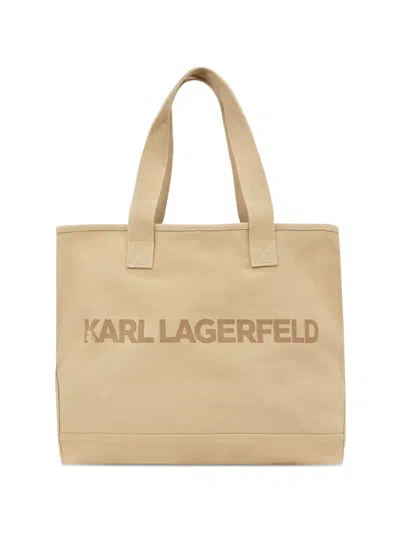 Karl Lagerfeld Grosser K/essential Tote Bag Mit Logo In Brown