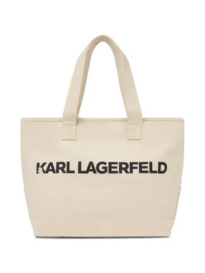 Karl Lagerfeld Grosser K/essential Tote Bag Mit Logo In Neutral