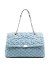 Karl Lagerfeld Large Kkuilt Shoulder Bag In Blue
