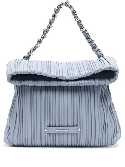 Karl Lagerfeld Large K/kushion Logo-lettering Tote Bag In Blue