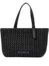 Karl Lagerfeld Large K/weave Tote Bag In Black