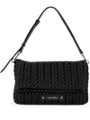 Karl Lagerfeld Large K/weave Shoulder Bag In Black