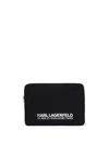 Karl Lagerfeld Large Rue St-guillaume Pouch In 黑色