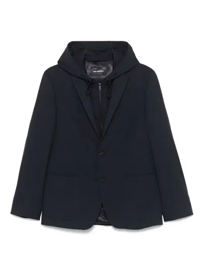 Karl Lagerfeld Layered Blazer In Blue